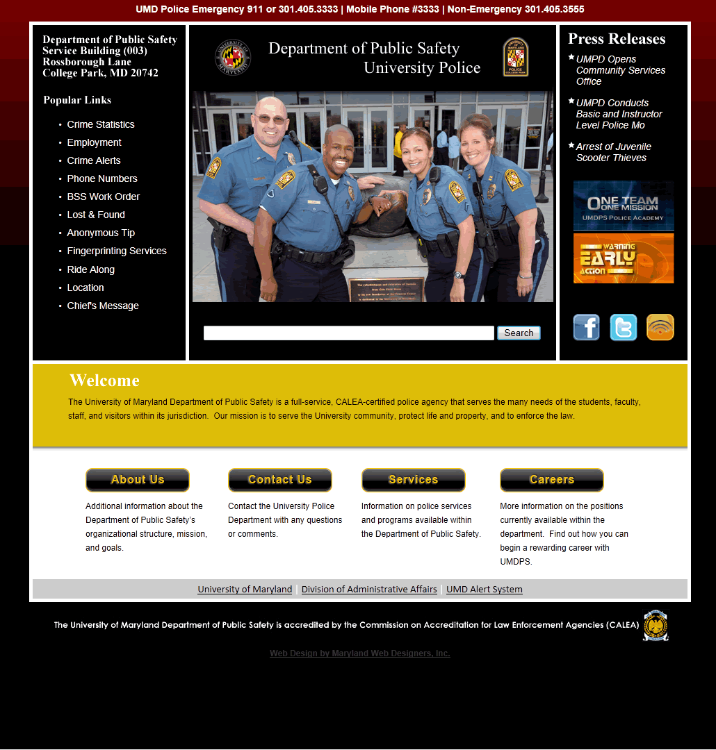 Organization and nonprofit website design example by Maryland Web Design