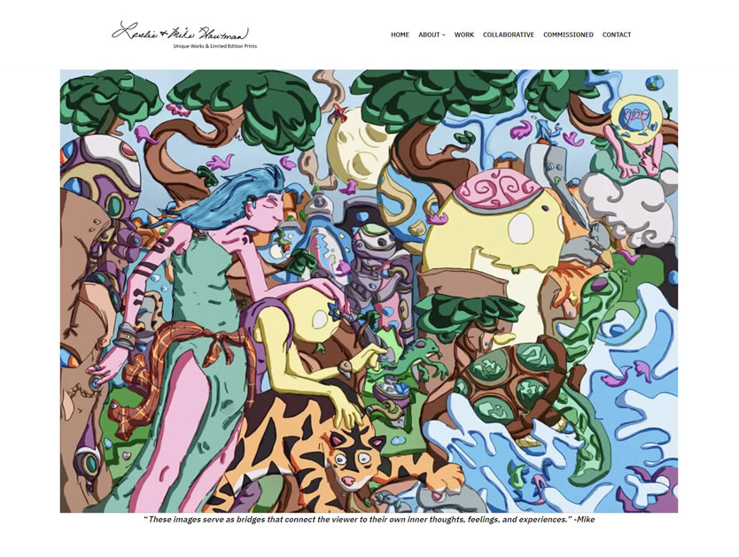 Artist website design example in Baltimore by Maryland Web Design