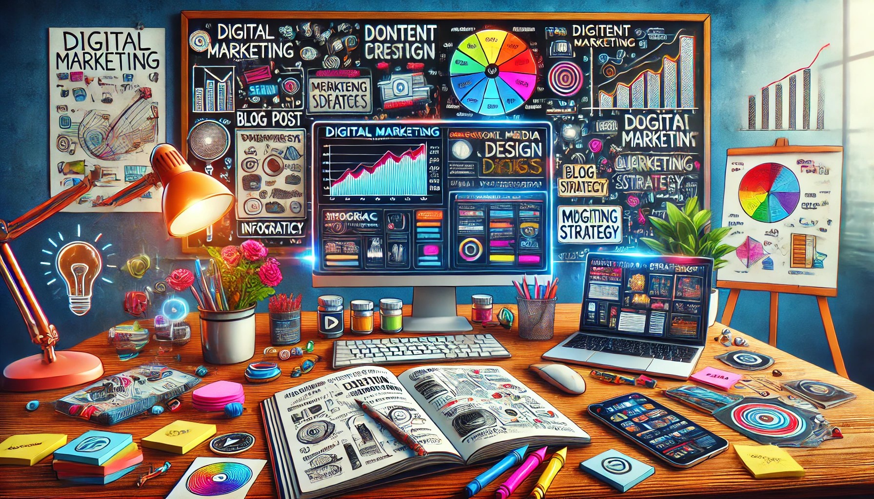 Content marketing agency planning and creative business strategy