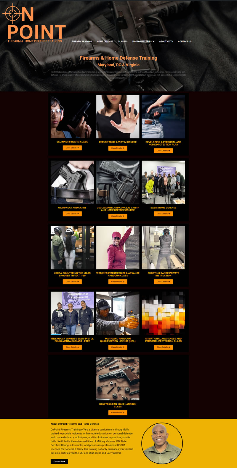Training website design example by Maryland Web Design