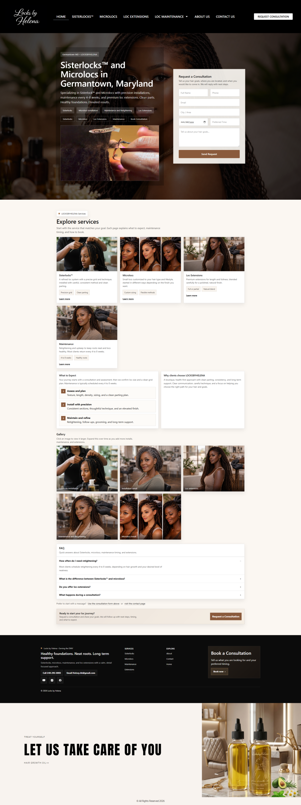 Locks by Helena website displayed on desktop and mobile devices